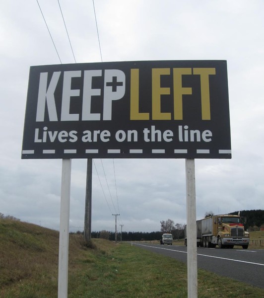 Keep Left Sign